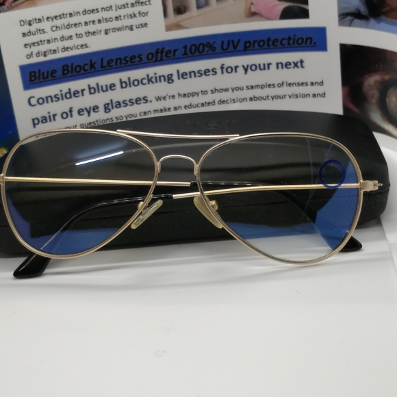 New Computer Aviator Glasses with Blue Block Lens - Picture 1 of 9